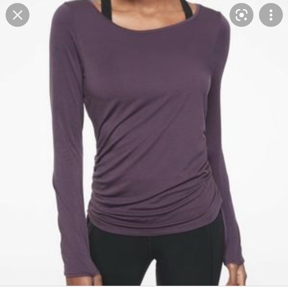 Athleta NWT Encore Cinched Top, XS, Purple